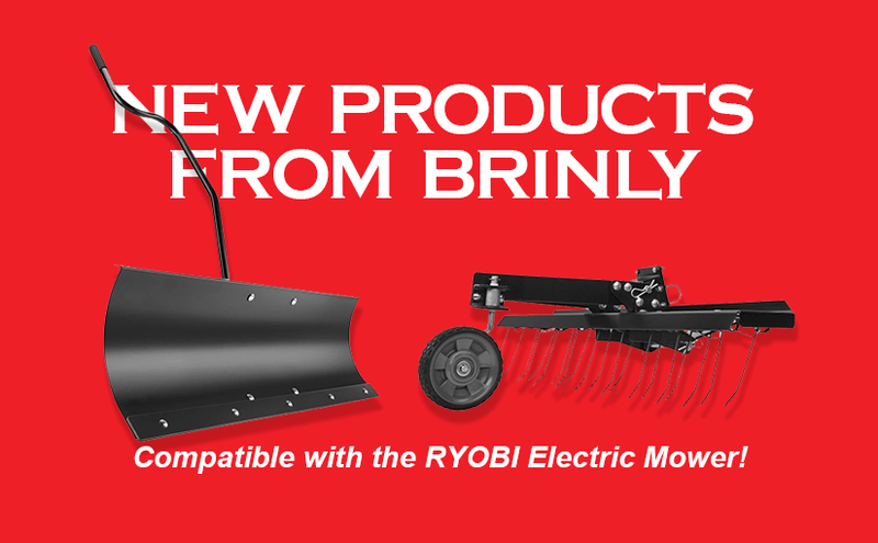 NEW Brinly Attachments for RYOBI Electric Mowers