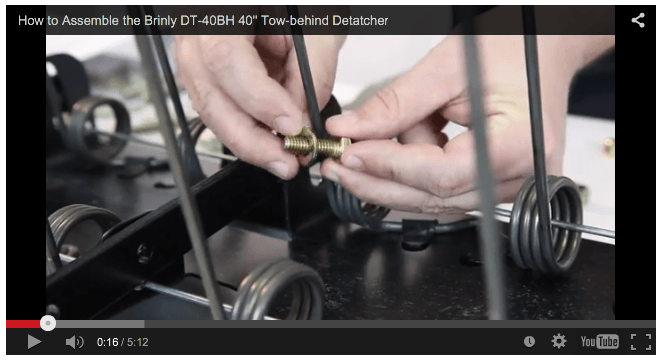 Dethatcher Assembly Video: Brinly DT-40BH