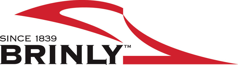 Red logo featuring a stylized swoosh above the word Brinly in bold black letters, with Since 1839 in smaller black font on the left.