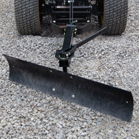 The 42” Sleeve Hitch Rear Blade (BB-562) by Brinly Parts attaches to a riding mowers rear, ideal for grading and leveling on gravel surfaces.