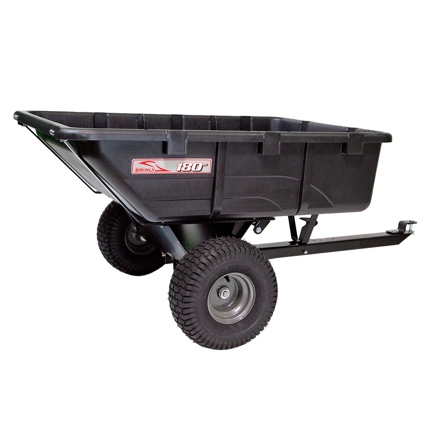 10 Cu. Ft. Towable Poly Cart Dump Trailer with 180-Degree