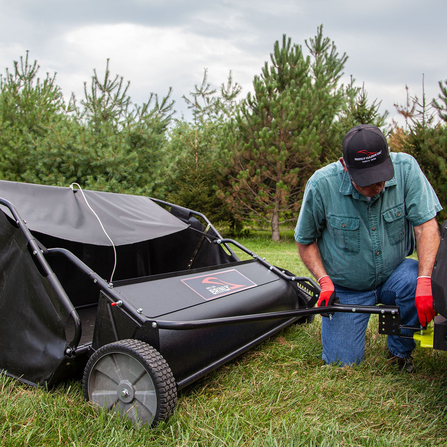 54″ Lawn Sweeper with Double-Helix Brushes | LS2-54BH-G - Brinly Parts