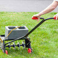 18" Push Spike Aerator with 3D Galvanized Steel Tines