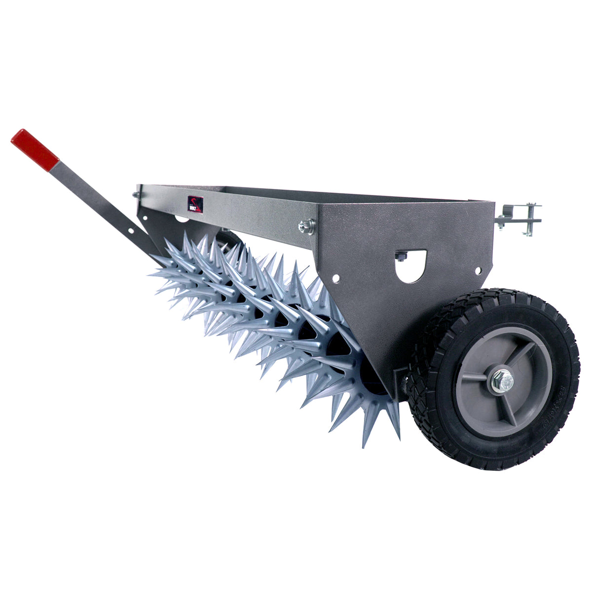 40″ Tow-Behind Spike Aerator in Hammered Gunmetal with Transport Wheels | SAT2-40BH-S