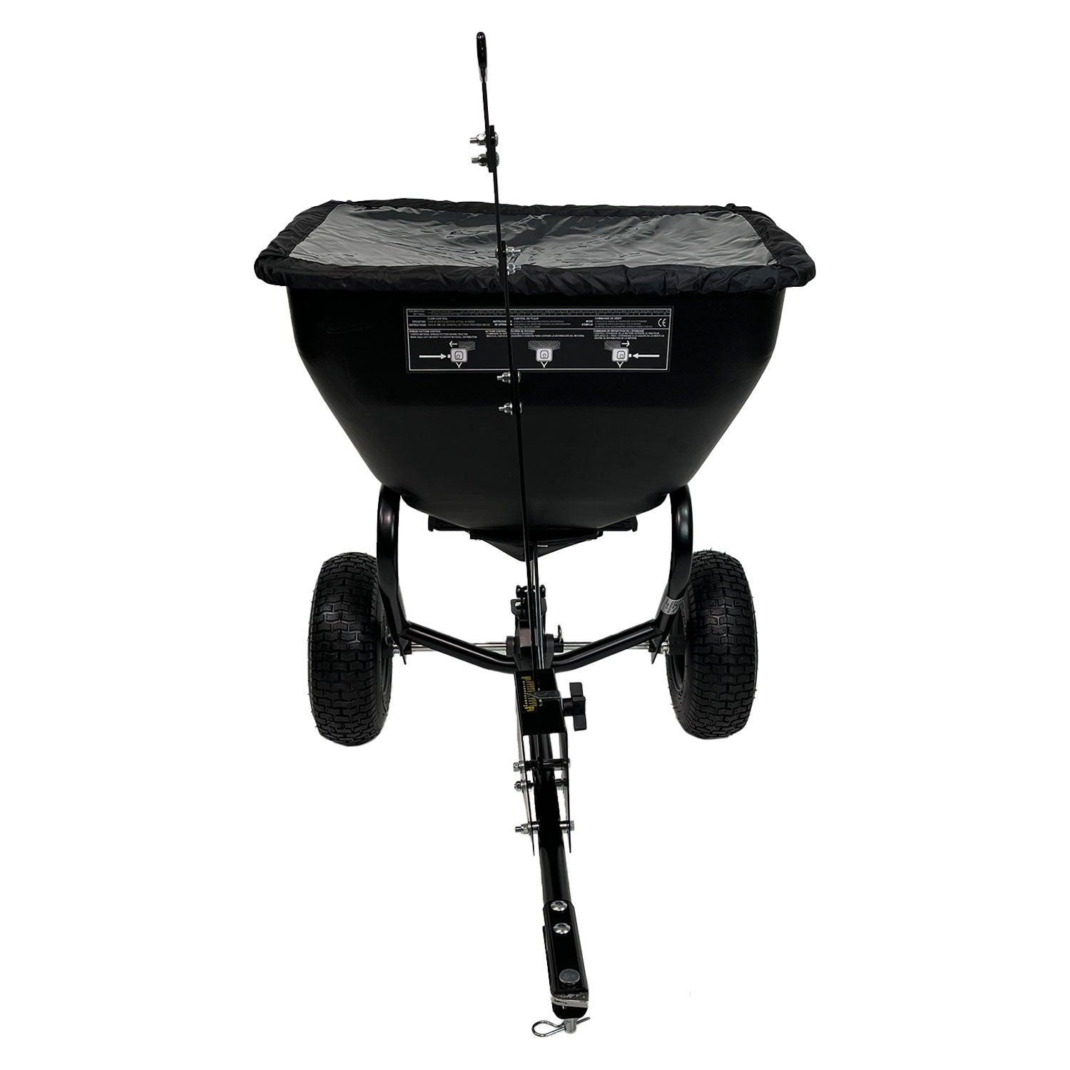 175 LB. Tow-Behind Deluxe Spreader with Extended Handle & Cover