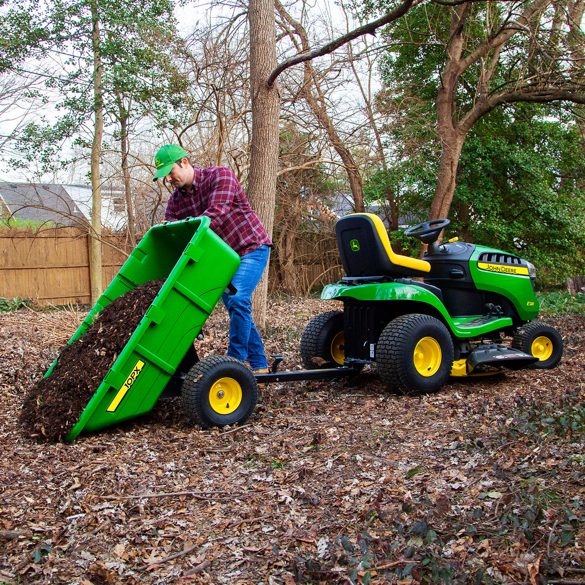 John Deere 10 Cu. Ft. Poly Cart with 180 Degree Full Dump | LP72978/PCT-10PXJD