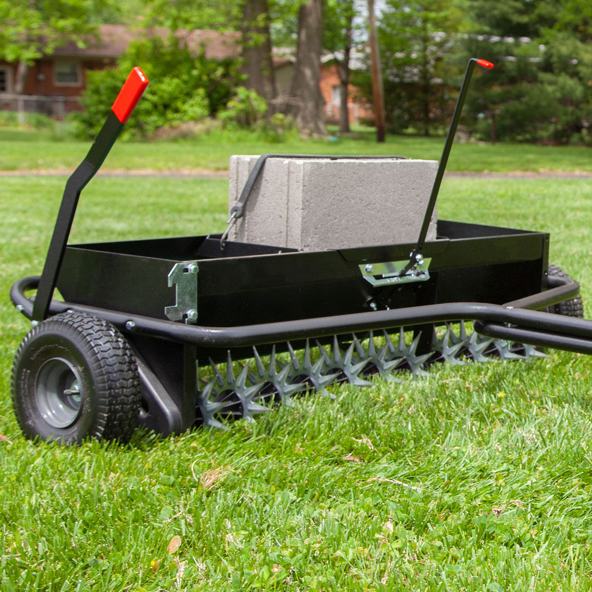 40" Combination Aerator Spreader with Weight Tray | AS2-40BH-P