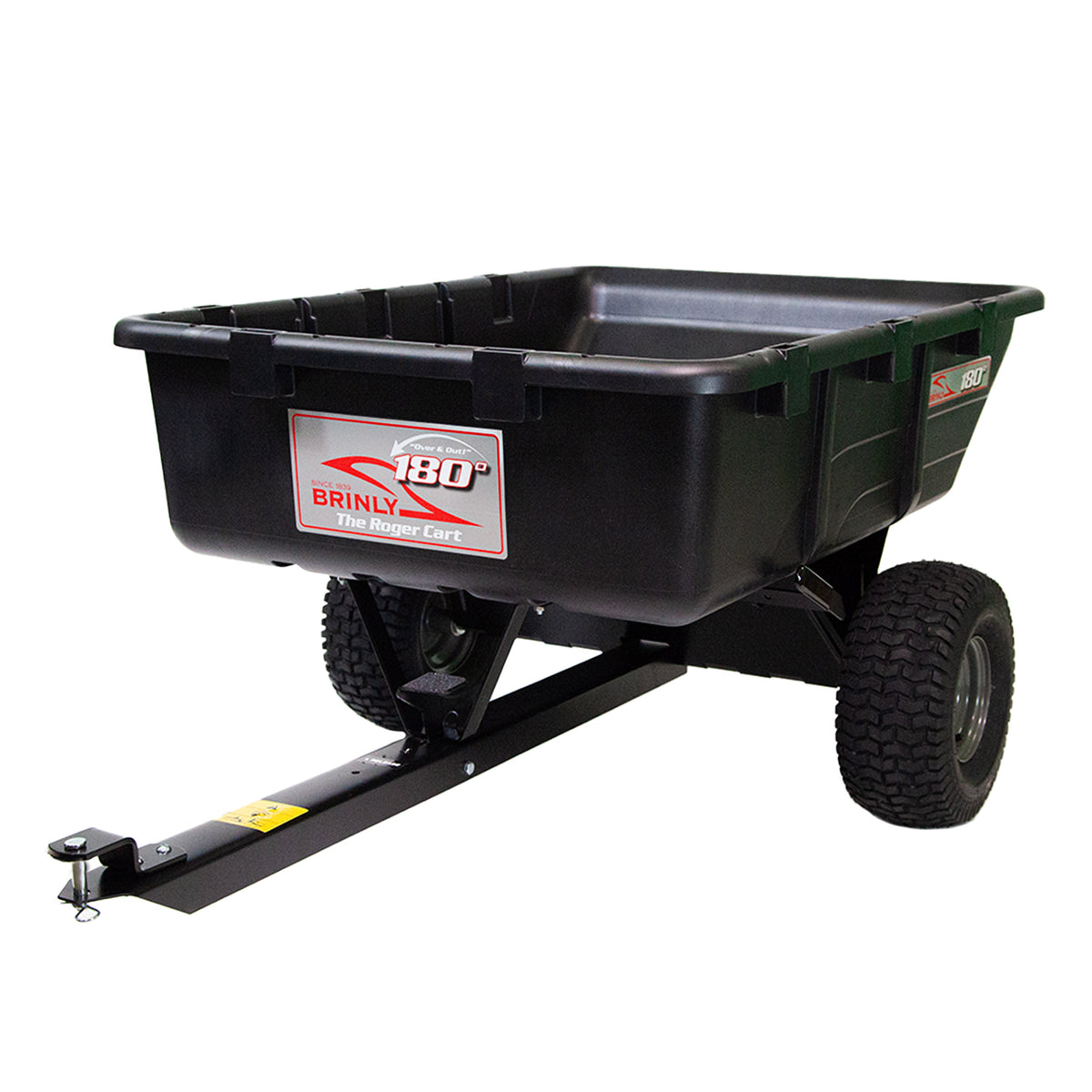 10 Cu. Ft. Towable Poly Cart Dump Trailer with 180-Degree Full Dump | RPC-10BH-A