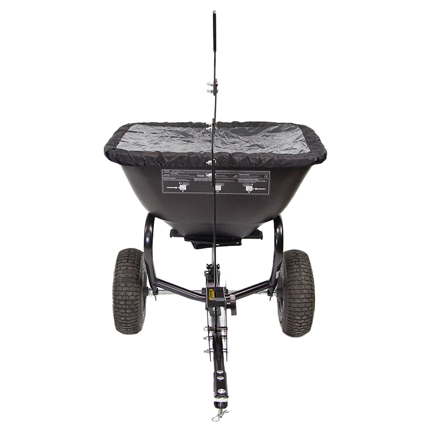 125 LB. Tow-Behind Deluxe Spreader with Extended Handle & Cover