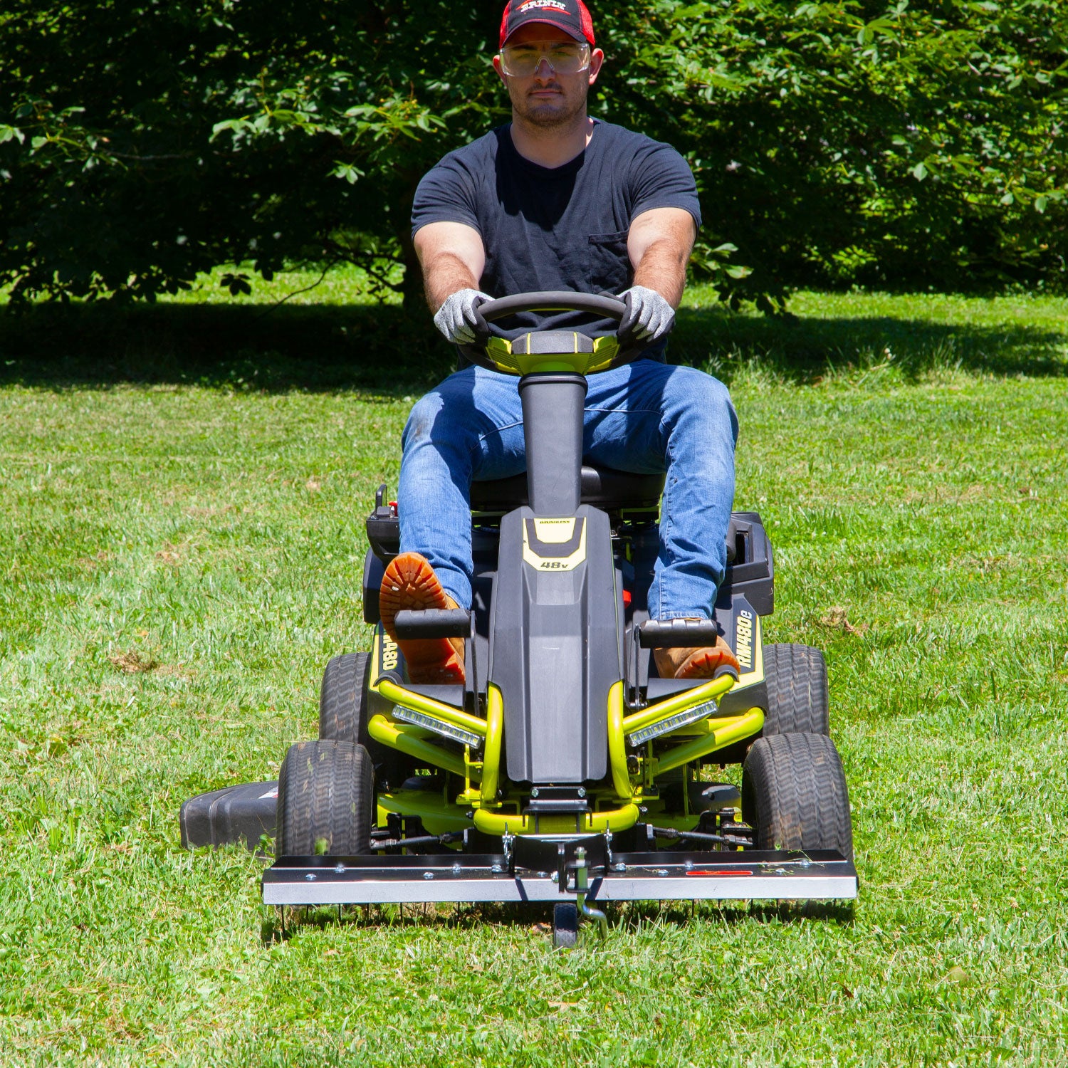 38 in. Front Mount Dethatcher for RYOBI Electric Riding Mower | DT
