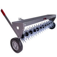 40″ Tow-Behind Spike Aerator in Hammered Gunmetal with Transport Wheels | SAT2-40BH-S