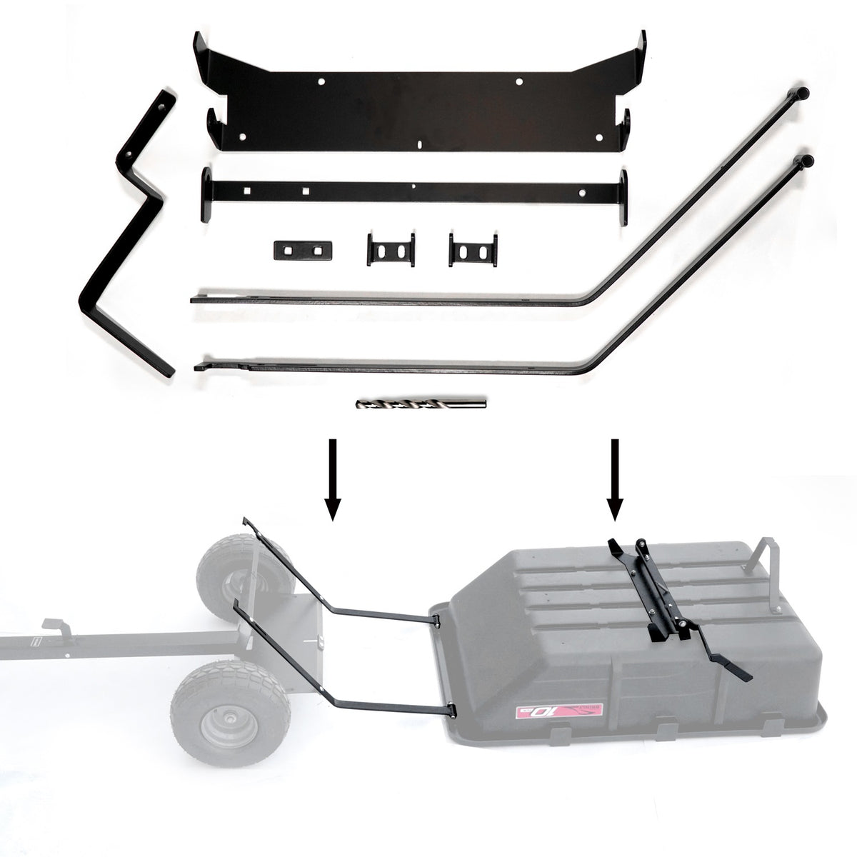 The Roger 180-Degree Full Dump Kit for Brinly-Hardy 10 cu. ft. Poly Carts