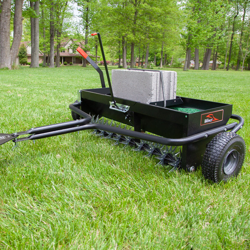 40" Combination Aerator Spreader with Weight Tray | AS2-40BH-P