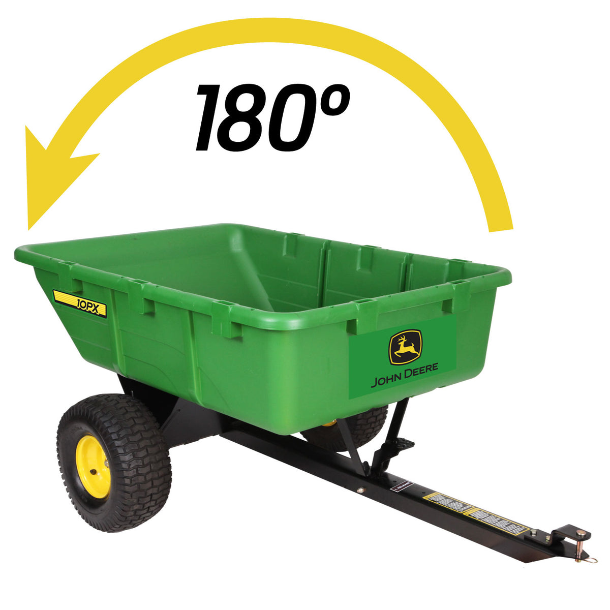 John Deere 10 Cu. Ft. Poly Cart with 180 Degree Full Dump | LP72978/PCT-10PXJD