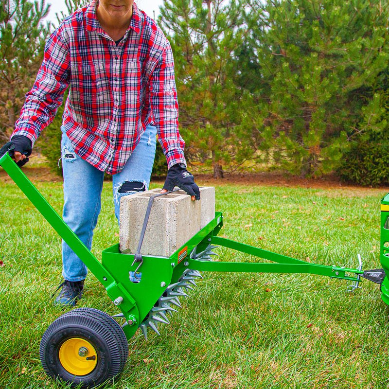 John Deere 40" Spike Aerator with Rigid Steel Weight Tray  | LPSAT40JD/SAT-400JD